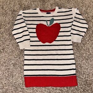 Baby Gap Striped Dress APPLE EUC 3T 3 years Red sweater long tunic